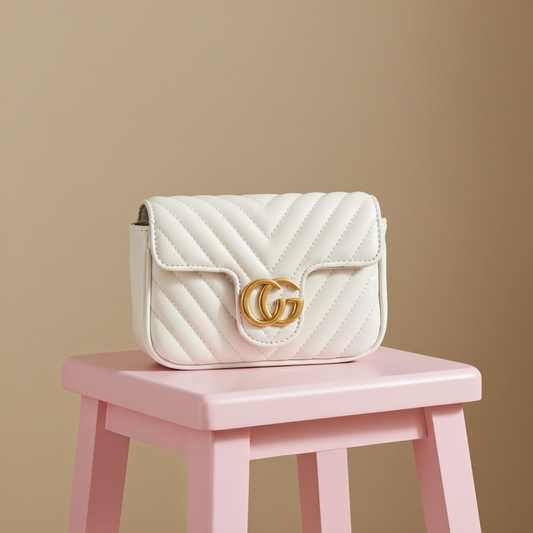 Chevron Quilted CG Buckle Crossbody Bag - Kloset 6