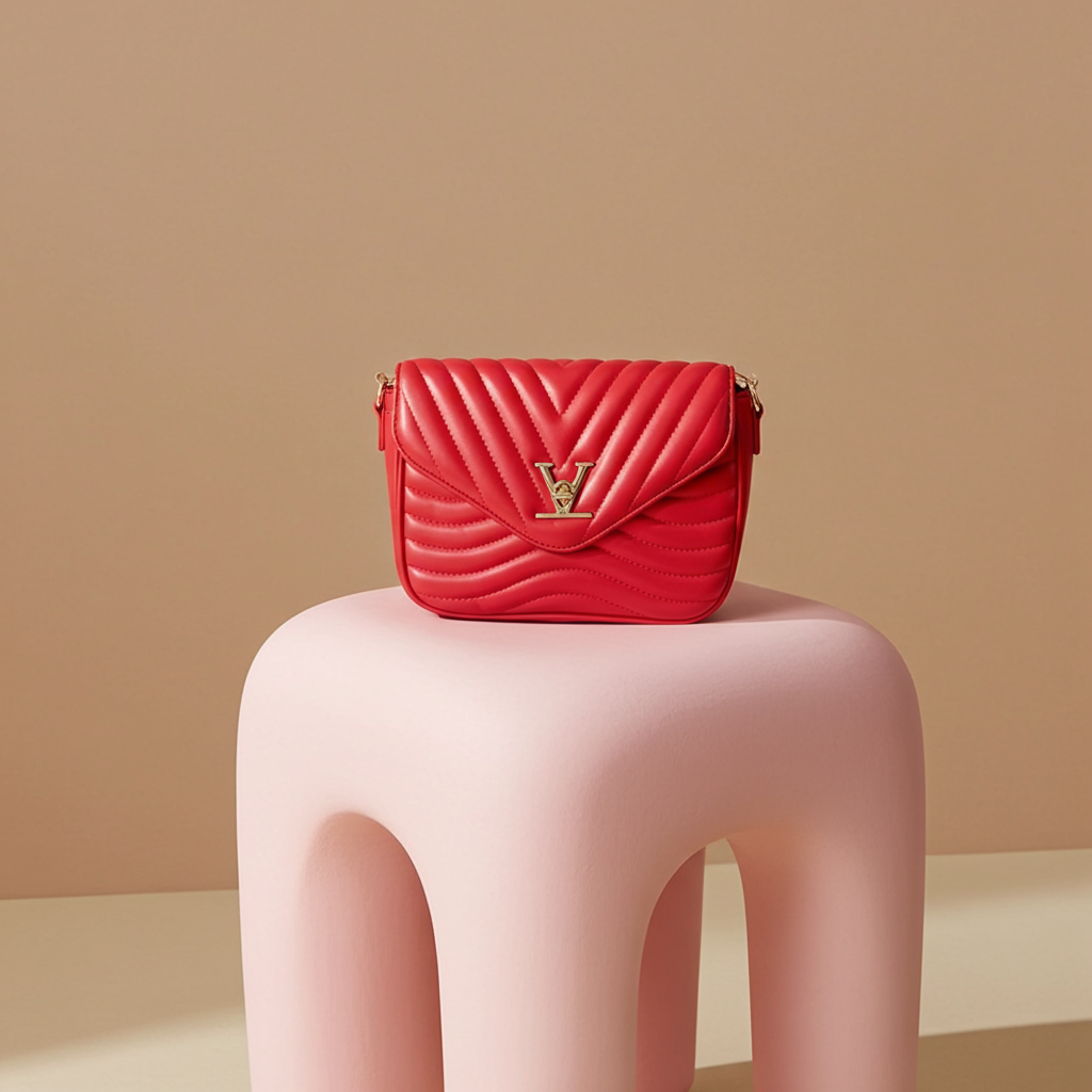 Chevron Quilted Crossbody Bag With V Accent - Kloset 6