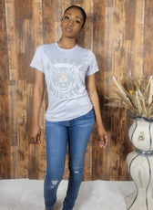 'Weekend Cats' Short Sleeve Graphic Top - Kloset 6