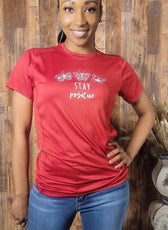 'Stay Positive' Short Sleeve Graphic Top - Kloset 6