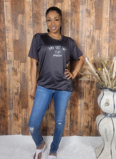 'Stay Positive' Short Sleeve Graphic Top - Kloset 6