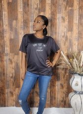 'Stay Positive' Short Sleeve Graphic Top - Kloset 6