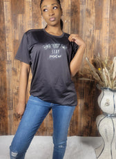 'Stay Positive' Short Sleeve Graphic Top - Kloset 6