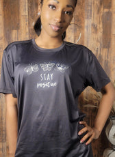 'Stay Positive' Short Sleeve Graphic Top - Kloset 6
