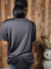 'Stay Positive' Short Sleeve Graphic Top - Kloset 6