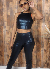 Snakeskin Print Two-Piece Set - Kloset 6
