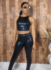 Snakeskin Print Two-Piece Set - Kloset 6