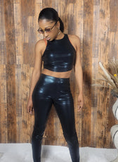 Snakeskin Print Two-Piece Set - Kloset 6