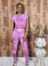 Cropped Top & Leggings Two-Piece Set - Kloset 6