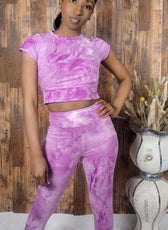 Cropped Top & Leggings Two-Piece Set - Kloset 6