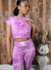 Cropped Top & Leggings Two-Piece Set - Kloset 6