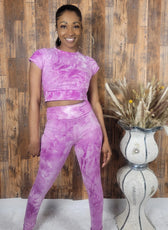 Cropped Top & Leggings Two-Piece Set - Kloset 6