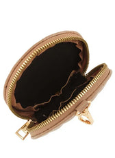 Chevron Quilted Crossbody Bag With V Accent - Kloset 6