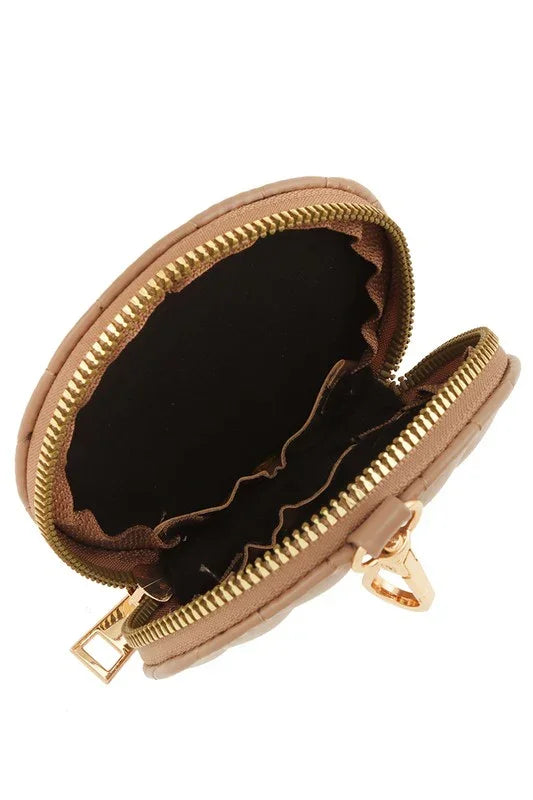 Chevron Quilted Crossbody Bag With V Accent - Kloset 6