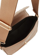 Chevron Quilted Crossbody Bag With V Accent - Kloset 6