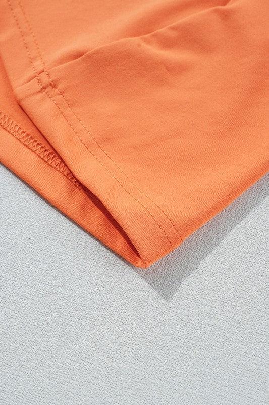 Orange Colorblock Athletic Mini Dress - Kloset 6
