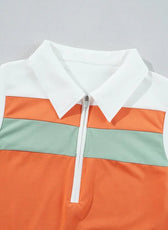 Orange Colorblock Athletic Mini Dress - Kloset 6