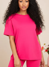 Short Sleeve Biker Shorts and Top Two-Piece Set - Kloset 6