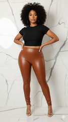 Faux Leather High Waist Leggings