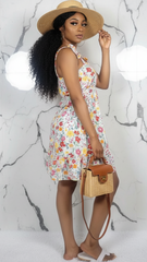 Tie Strap Floral Mini Dress