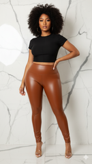Faux Leather High Waist Leggings