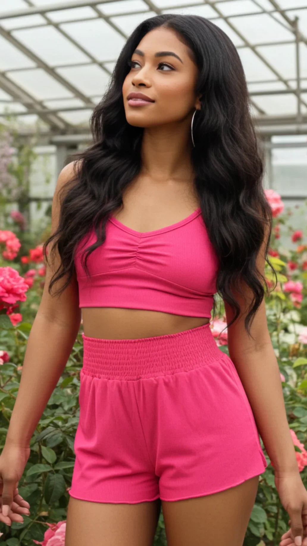 Cropped Top and Short Pajama Two-Piece Set - Kloset 6
